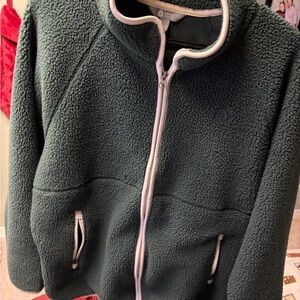 Cozy Dark Green Fleece sweater